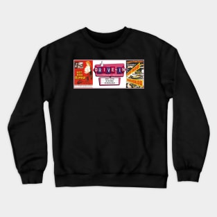 Drive-In Double Feature - Hot Rod Rumble & Hot Rod Hullabaloo Crewneck Sweatshirt